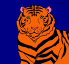 Dibujo Tigre pintado por mario