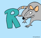 Dibujo Rata pintado por anto