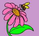 Dibujo Margarita con abeja pintado por daniel