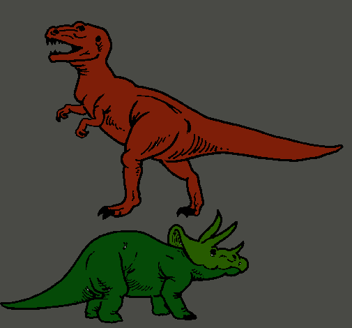 Triceratops y tiranosaurios rex