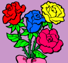 Dibujo Ramo de rosas pintado por isabella