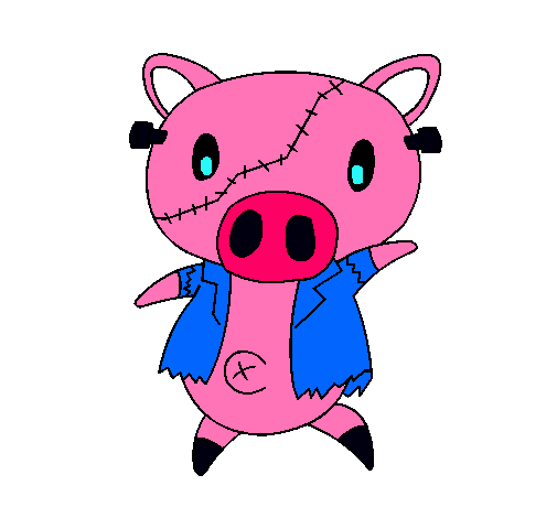 Cerdito graffiti frankensteint