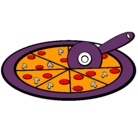 Dibujo Pizza pintado por ana