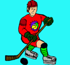 Dibujo Jugador de hockey sobre hielo pintado por miquel