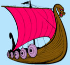Dibujo Barco vikingo pintado por currichipandi