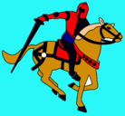 Dibujo Caballero a caballo IV pintado por diego