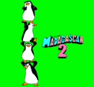 Dibujo Madagascar 2 Pingüinos pintado por christina