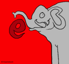 Dibujo Elefante pintado por antonio