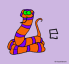 Dibujo Serpiente pintado por romina