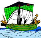 Dibujo Barco romano pintado por PEDRO