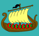 Dibujo Barco vikingo pintado por sergi
