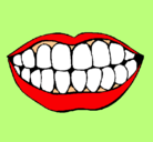 Dibujo Boca y dientes pintado por marialourdes