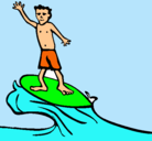 Dibujo Surfista pintado por TRUNS