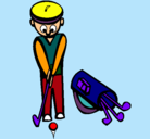 Dibujo Jugador de golf II pintado por mariano