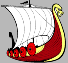 Dibujo Barco vikingo pintado por juanjose