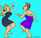 Dibujo Mujeres bailando pintado por gaby