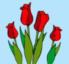 Dibujo Tulipanes pintado por deniss