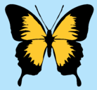 Dibujo Mariposa con alas negras pintado por ana