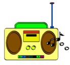 Dibujo Radio cassette 2 pintado por elliot