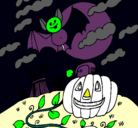 Dibujo Paisaje de Halloween pintado por LEO