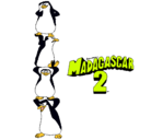 Dibujo Madagascar 2 Pingüinos pintado por alcv