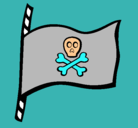 Dibujo Bandera pirata pintado por diego