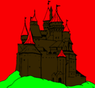 Dibujo Castillo medieval pintado por hugo