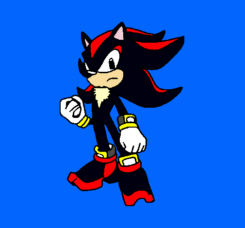 Dibujo de Sonic pintado por Shadow en  el día 16-08-10 a las  13:48:54. Imprime, pinta o colorea tus propios dibujos!