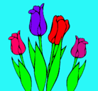 Dibujo Tulipanes pintado por evelyn