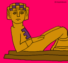 Dibujo Estatua Chac Mool pintado por Ima000