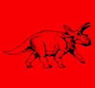 Dibujo Triceratops pintado por daniel