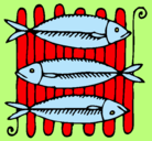 Dibujo Pescado a la brasa pintado por karendanielaricorojas
