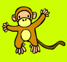 Dibujo Mono pintado por andrea