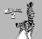 Dibujo Madagascar 2 Marty pintado por coco