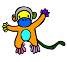 Dibujo Mono pintado por vane