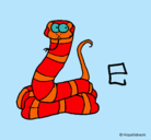 Dibujo Serpiente pintado por rossan