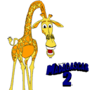 Dibujo Madagascar 2 Melman pintado por mariajose