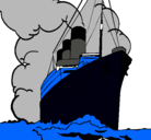 Dibujo Barco de vapor pintado por colle