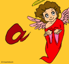 Dibujo Ángel pintado por angela
