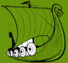 Dibujo Barco vikingo pintado por MIKEL