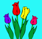 Dibujo Tulipanes pintado por jazmin