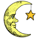 Dibujo Luna y estrella pintado por TXOPI