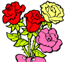 Dibujo Ramo de rosas pintado por carlota