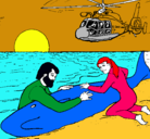 Dibujo Rescate ballena pintado por erika