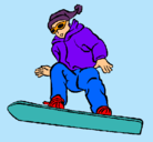 Dibujo Snowboard pintado por unert