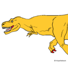 Dibujo Tiranosaurio rex pintado por David
