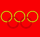 Dibujo Anillas de los juegos olimpícos pintado por fabian