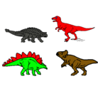 Dibujo Dinosaurios de tierra pintado por jose