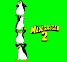 Dibujo Madagascar 2 Pingüinos pintado por azucena