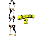 Dibujo Madagascar 2 Pingüinos pintado por cristian